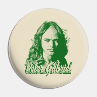 33 peter gabriel - green solid style Pin