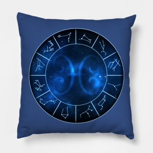 Pisces Zodiac Symbol Pillow