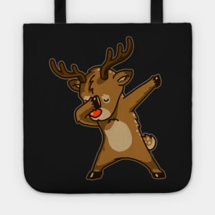 Dabbing Reindeer Shirt Christmas Dab Rudolph Reindeer TShirt 2 Tote