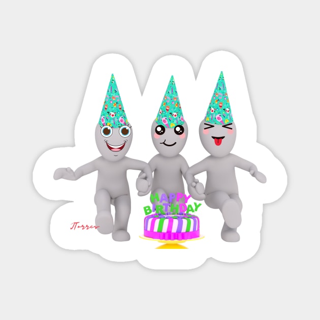 Birthday Huddle Magnet by LibrosBOOKtique