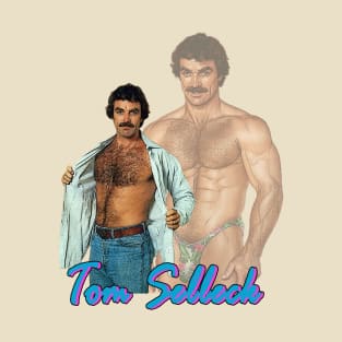 Tom Selleck Retro Fade 80s T-Shirt