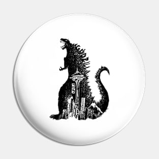 GODZILLA black Pin