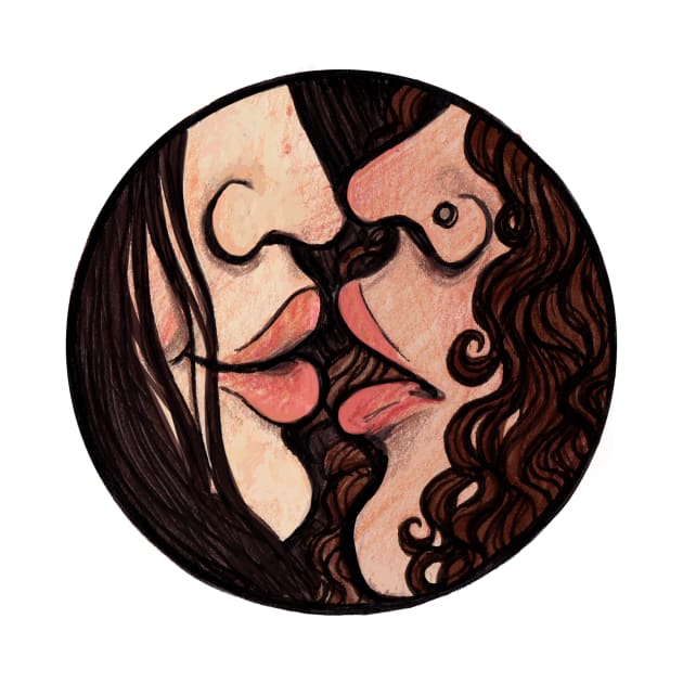 Girl Kiss by sadnettles