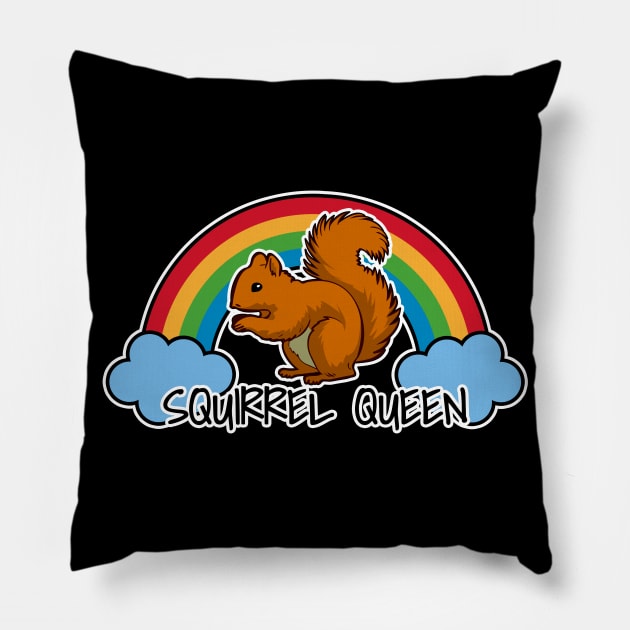 Squirrel Queen Pillow by LunaMay