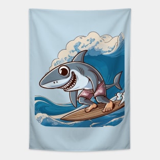 shark surfer Tapestry