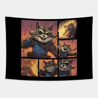 Street Cats need your Support - Vintage Raccoon Comic Cartoon Sticker T-shirt Tapestry