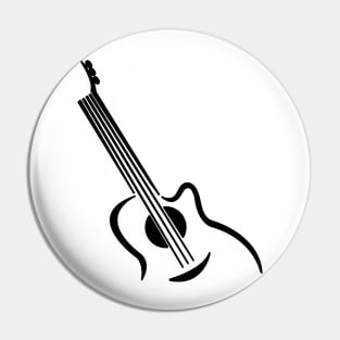 Guitar logo T-shirt Pin