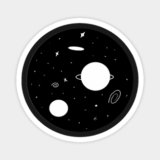 Aesthetic Planet Galaxy Sticker Magnet