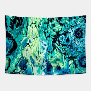 Iguana Swirls - Paint Pour Art - Unique and Vibrant Modern Home Decor for enhancing the living room, bedroom, dorm room, office or interior. Digitally manipulated acrylic painting. Tapestry