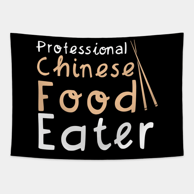 Professional Chinese Food Eater Tapestry by maxcode