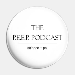 P.E.E.P. Podcast Science + Psi black Pin