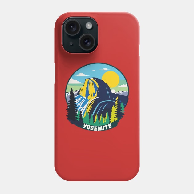 Hike Yosemite Half Dome Phone Case by RetroColors