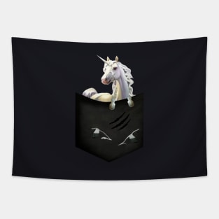 Unicorn Wild Animals Black White Dark Soul Clothing Unicorn Tapestry