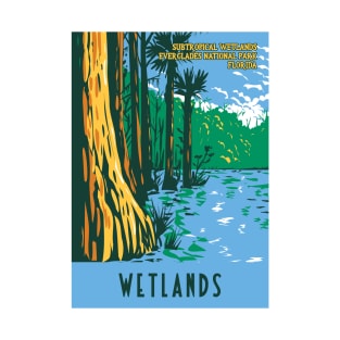 WPA Poster of Art of the Wetlands in Everglades National Park in the state of Florida, USA T-Shirt