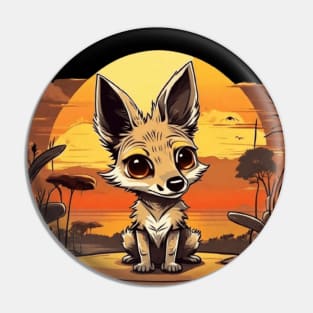 Cute coyote in the sunset cute wolf sunset gift idea Pin