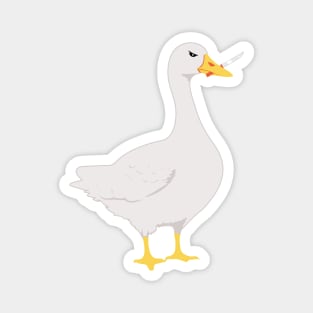 Dangerous goose holding knife Magnet