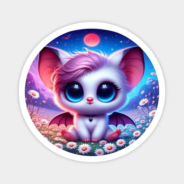 Cute Chibi Bat Girl Magnet by PlayfulPandaDesigns