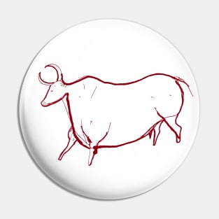 Cave art. Parietal line art of a bull. For prehistory fans Pin