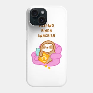 Feeling Kinda Snackish Snack Sloth Phone Case