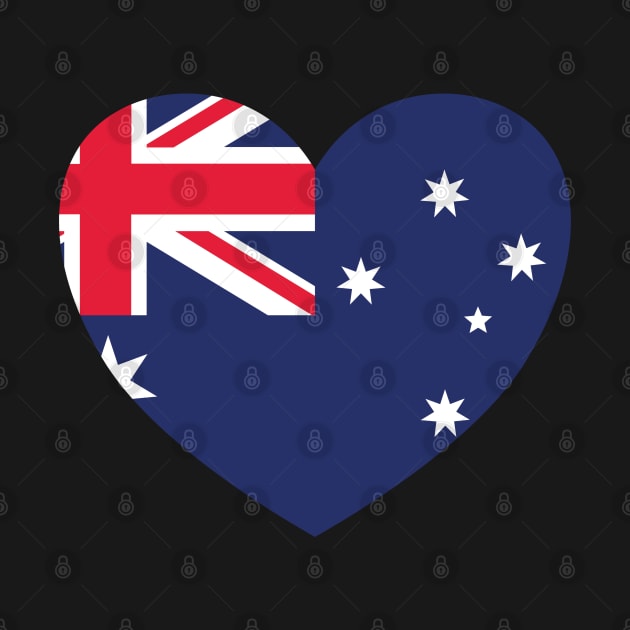 Australian Flag Heart - Flag of Australia by DPattonPD