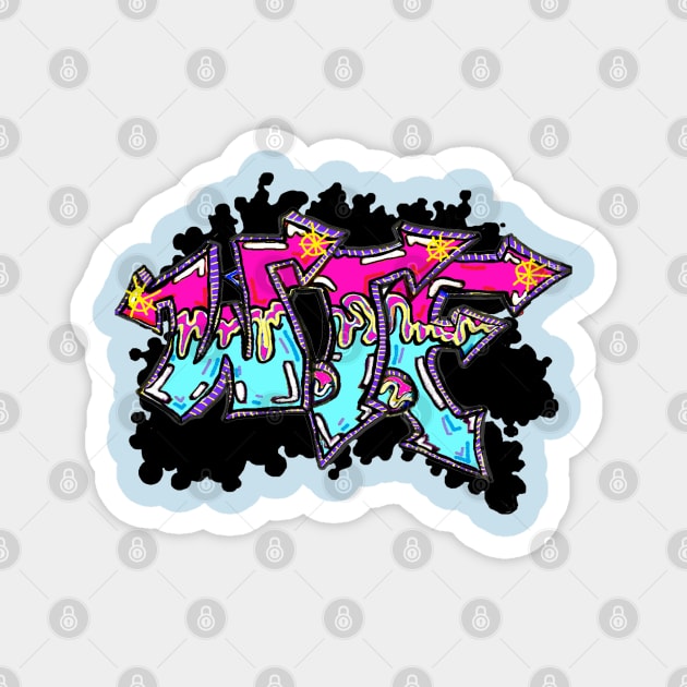 Graffiti Tag WTF by LEG Magnet by LowEndGraphics