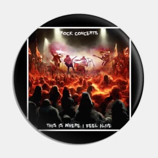 rock music fan Pin