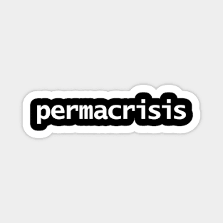 Permacrisis Minimal White Text Typography Magnet