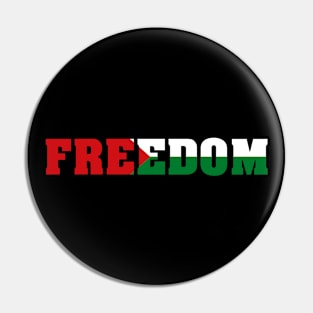 Freedom | Palestine Flag Colors | Free Gaza Pin