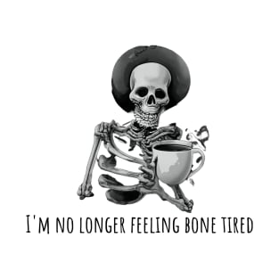 Skeleton Drinking a Cup of Coffee T-Shirt