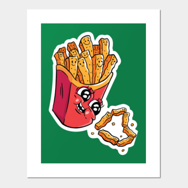 Potato French Fries Fastfood Lover Art Emoji Food Fries Posters And Art Prints Teepublic