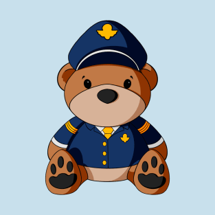 Male Pilot Teddy Bear T-Shirt