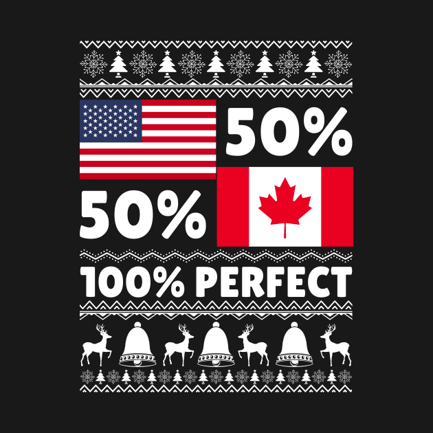 Canadian American Flags Xmas Ugly Sweater by salizhonpczxtee