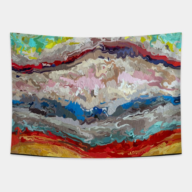 Riverbed Vibrancy Tapestry by lukefranklinart