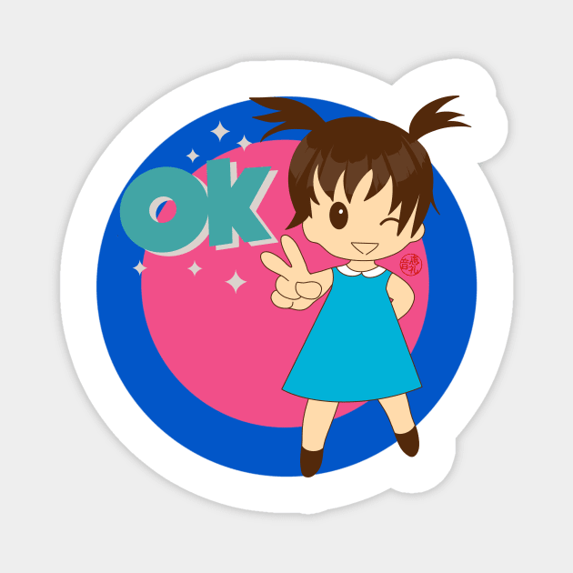 OK Girl Magnet by EV Visuals