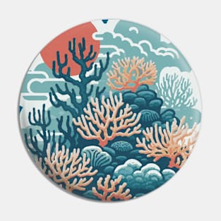 Coral Reef Art Pin