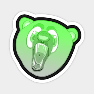 Green Gradient Bear Magnet