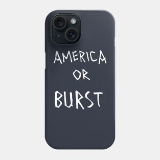 America or Burst (white text) Phone Case