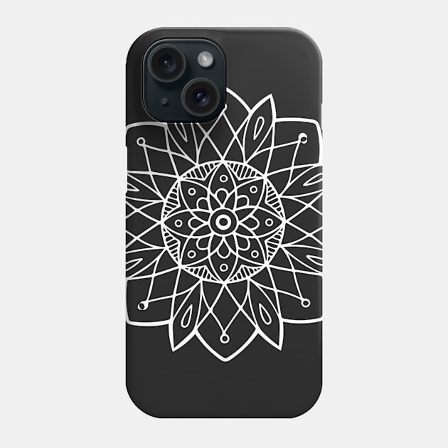 Mandala in White Phone Case by LoraMaze