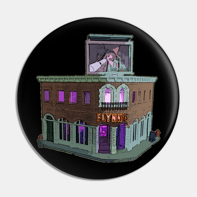 Flynn's Arcade Building Pin by RetroZest