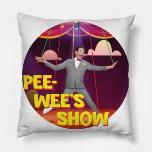 Pee-Wee Funny Puppet Showcast Pillow