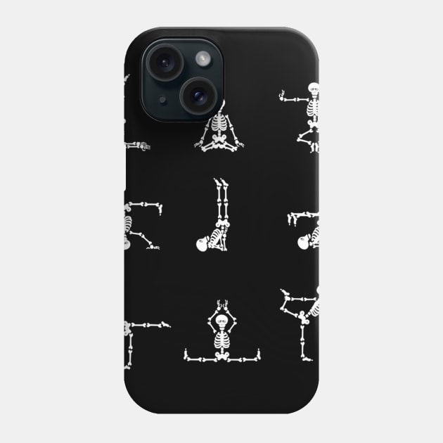 Halloween Yoga Skeleton Exercise Costume Phone Case by JaroszkowskaAnnass