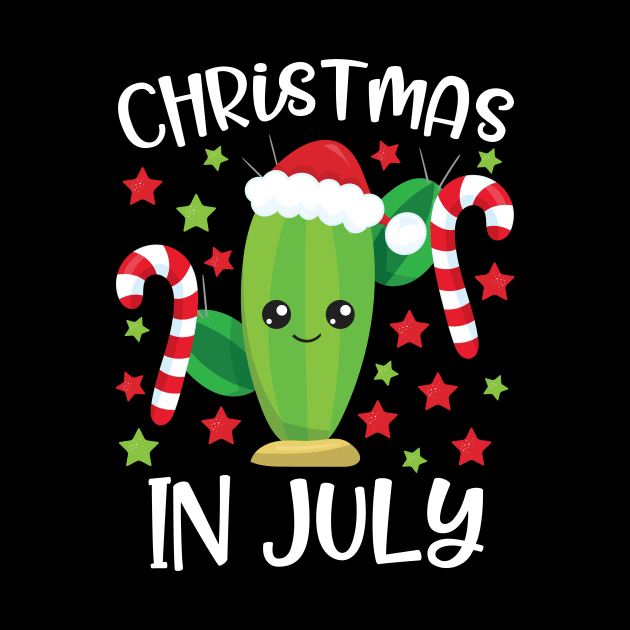 Christmas In July Desert Cactus Cute Santa Succulent Plant by teevisionshop