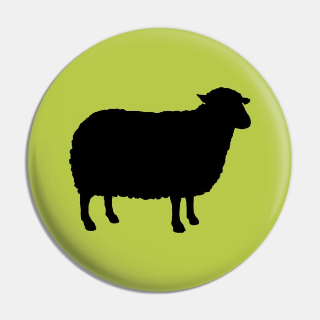 Black Sheep Silhouette Pin by Coffee Squirrel