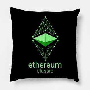 Ethereum Classic Made of Green Pillow