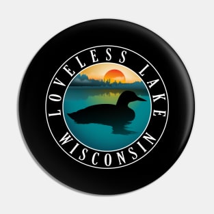 Loveless Lake Wisconsin Loon Pin