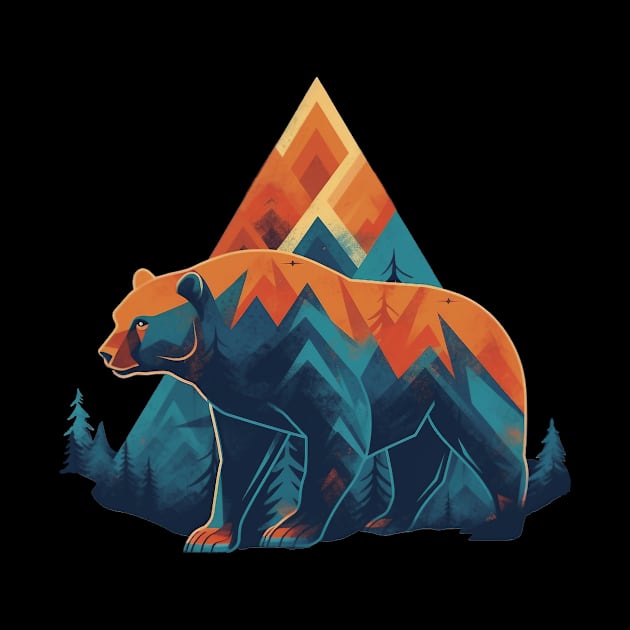 Colorful Bear by GreenMary Design