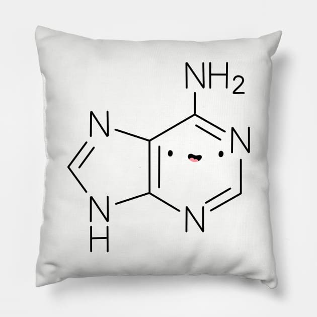 Kawaii Adenine Pillow by Sofia Sava