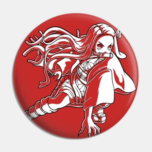 Demon Slayer Kamado Nezuko Action Custom Color Pin