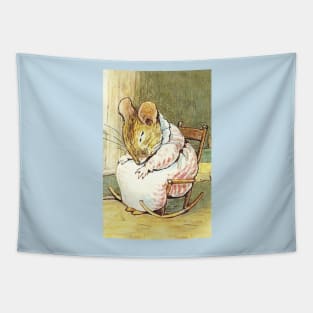 Mouse Asleep in Rocking Chair - Beatrix Potter Tapestry