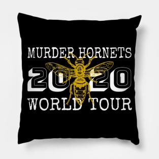 Murder Hornets World Tour 2020 Design, Funny Murder Hornets Bee Invasion, Viral News Save the Bees Pillow